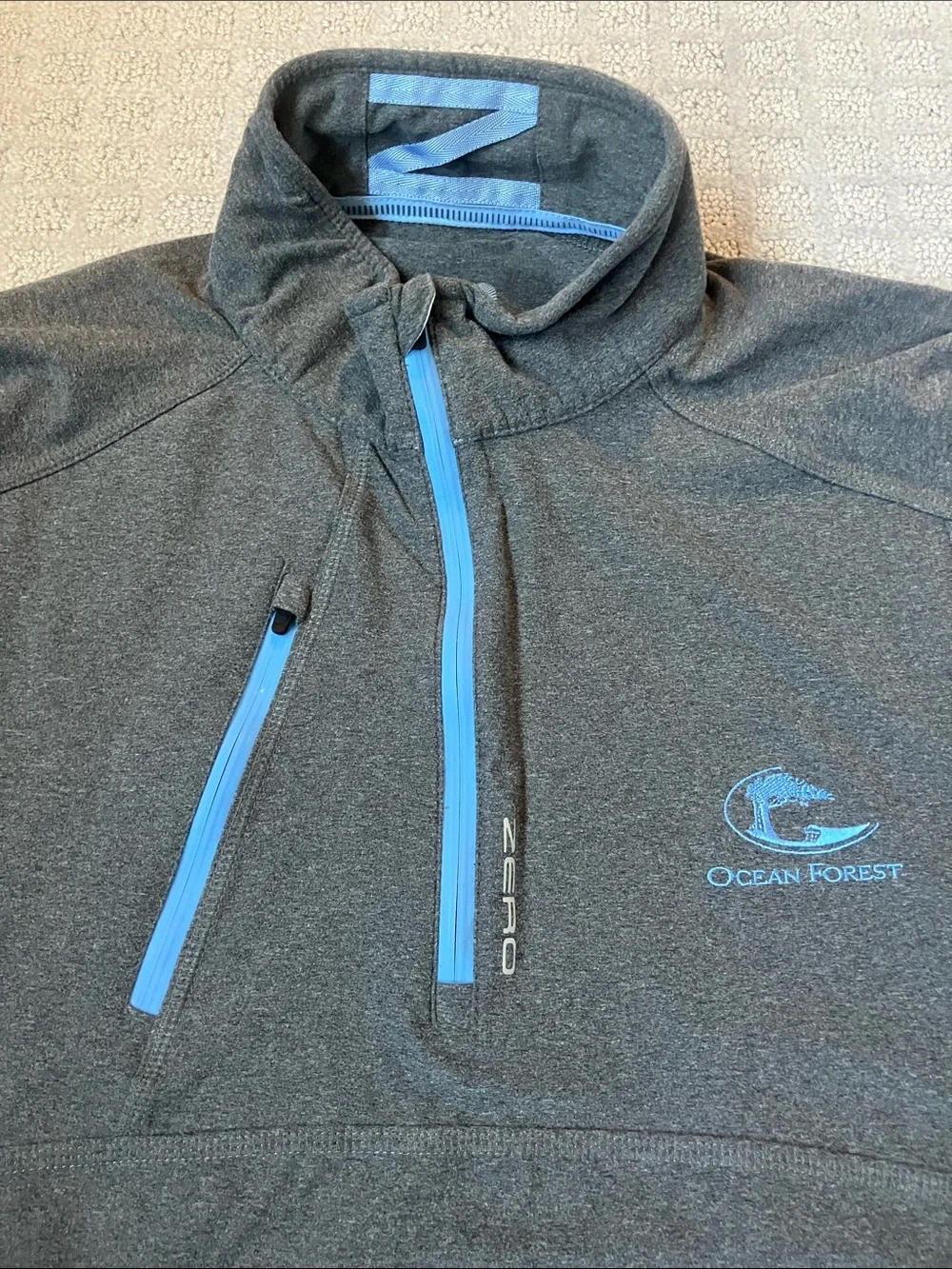 Ocean Forest M GrayPerformance Half-Zip Pullover Jacket